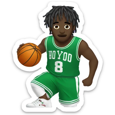 Lil uzi vert with a basketball sticker