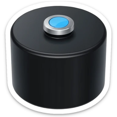 volume knob, straight on view sticker