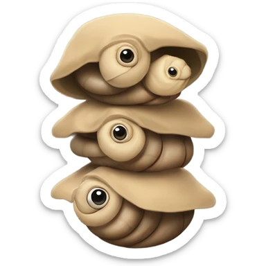 3 snails in a trench coat sticker