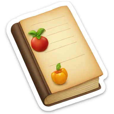recipe book sticker