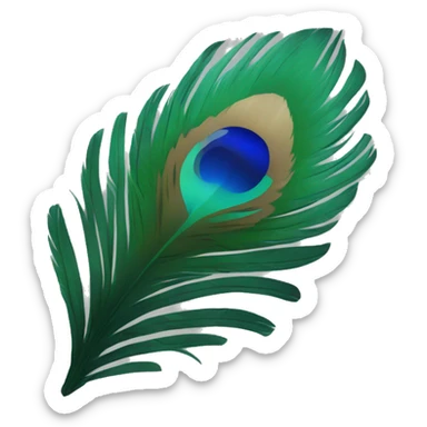 Peacock feather emoji  sticker