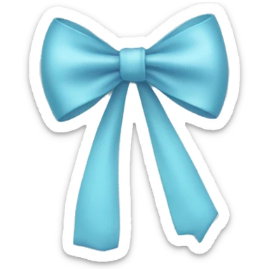 light blue bow sticker
