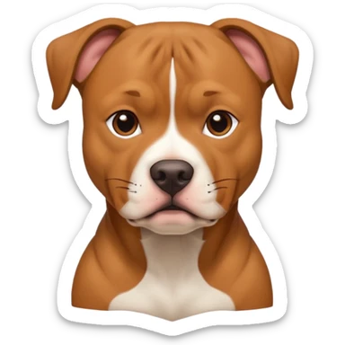 All brown pit bull boxer mix dog sticker