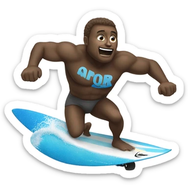 Un castor surfeando sticker