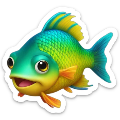  Very very Colourfull fish sticker