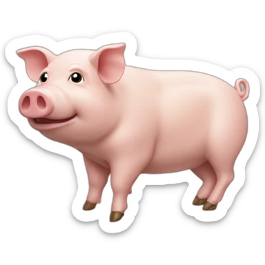 Cochon qui nage sticker