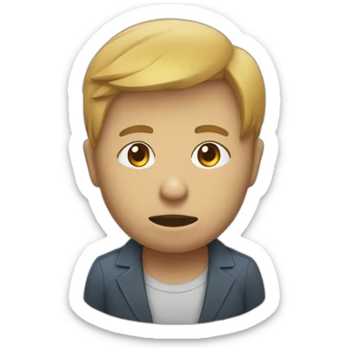 un mec qui pleure sticker