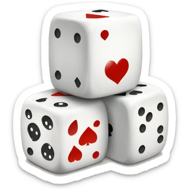 Playing cards and dice sticker