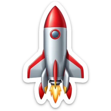 aesthetic red rocket sticker