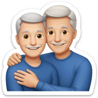 father-in-law and son-in-law hugging sticker