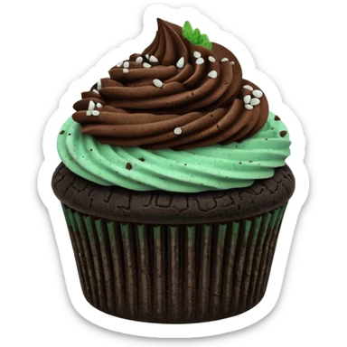 Mint chocolate Oreo cupcake sticker