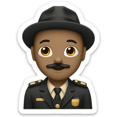 Un chat noire avec des tache beige sticker