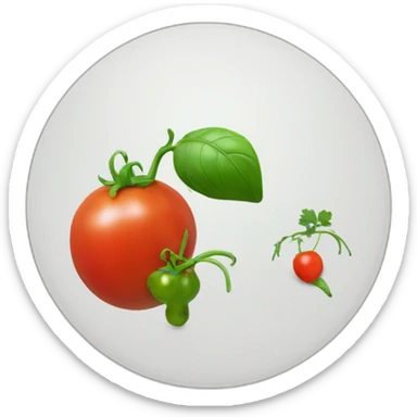 Un jardinier offrant une tomate  sticker