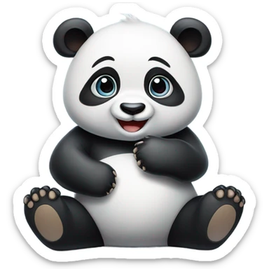 The happiest panda sticker