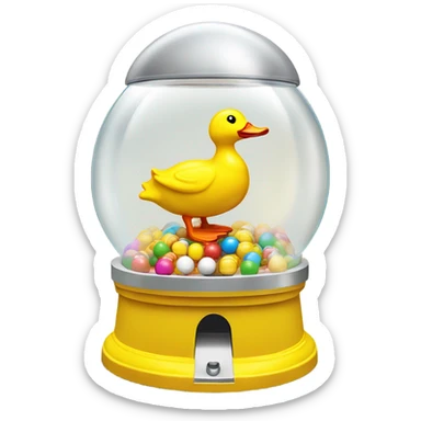 duck gum ball machine sticker