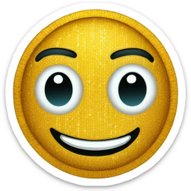 smiling face with bitcoin eyes sticker