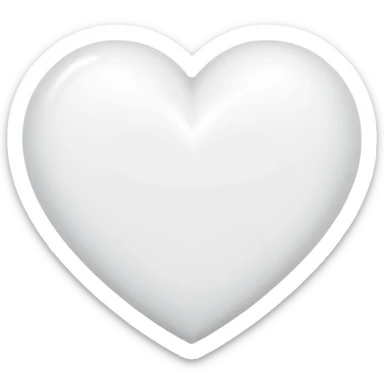 I want a white heart in heart a H sticker