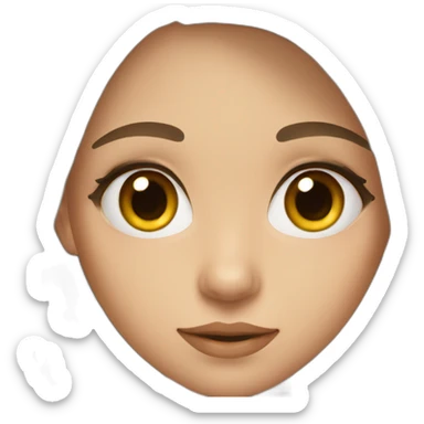 girl from Ukraine with brown eyes sticker