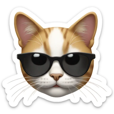Cat with sunglasses sticker