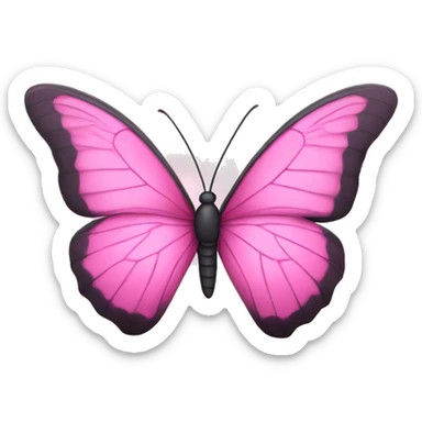 pink butterly  sticker