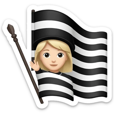 Le drapeau breton (gwenn ha du)  sticker