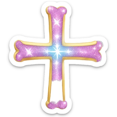 A Cross with sparkle  sticker