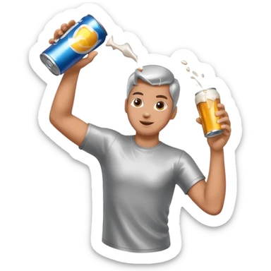 throwing beer can sticker