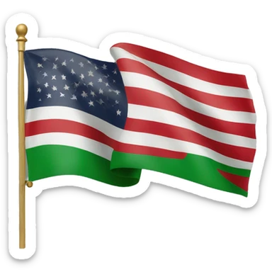 Flag of American colony of Sudan sticker