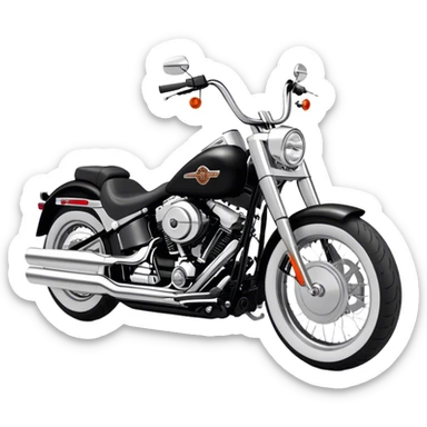 Harley-Davidson Cruiser - Harley-Davidson Softail (Model Year: 2021) (Iconic colour: Black) sticker