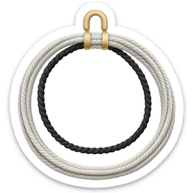 straight white rope sticker