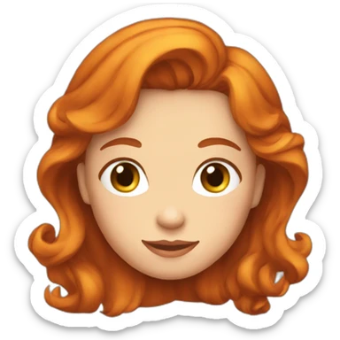 Une fille rousse folle sticker