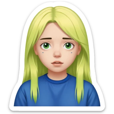Girl listening to Billie eilish  sticker