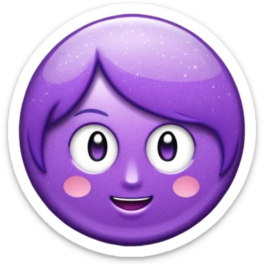 glitter purple and cian pin office sticker