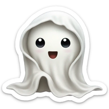 Cute cosy ghost sticker