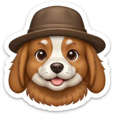 Hund mit Hut  sticker