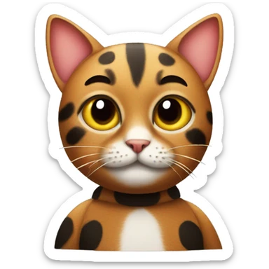 a cat wearing a ladybug costume  sticker