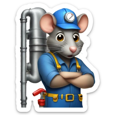 rat plumber boiler sticker