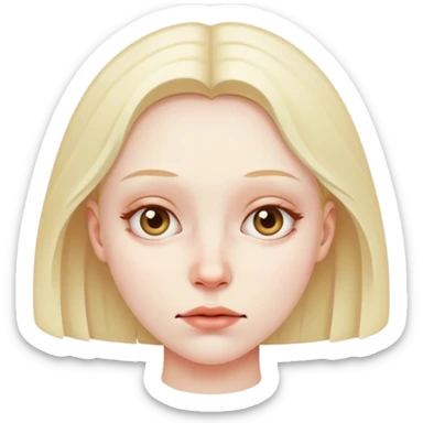 Girl with swollen face  sticker