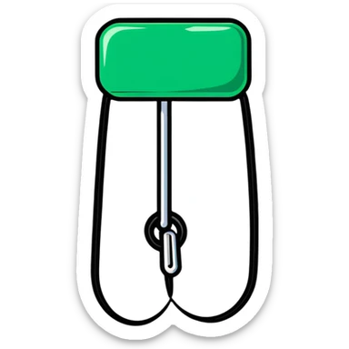 safety pin with closed clasp sticker