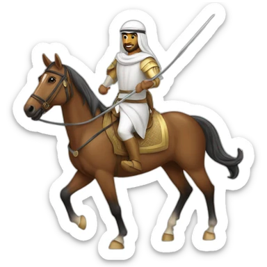 Arab horse rider with spear sticker