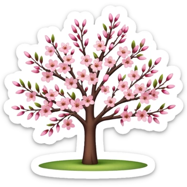 pink cherry blossom tree sticker