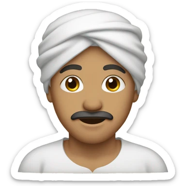 Marrocan With hand front of mouth sticker