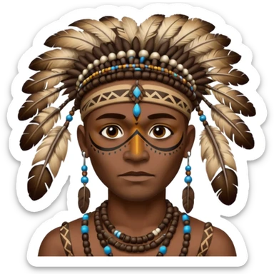 tribal man sticker