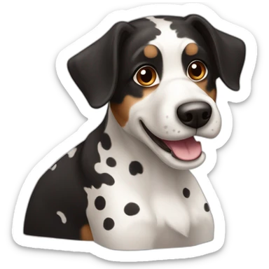 Black, white and brown Czech spotted dog sticker