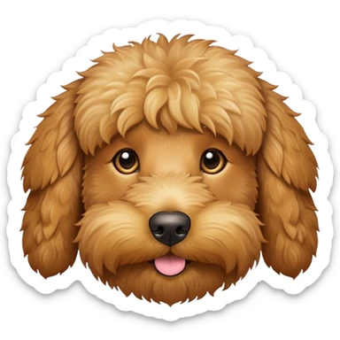 Golden doodle face sticker