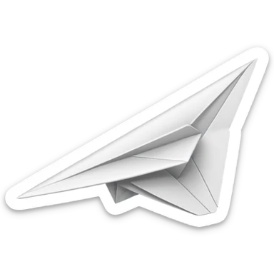 simple paper plane sticker