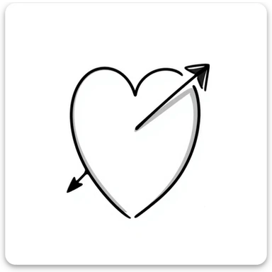 heart with arrow sticker