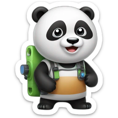 Panda with hvac sticker