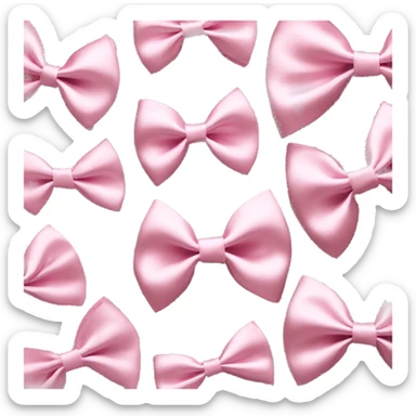 Satin bow Light pink  sticker