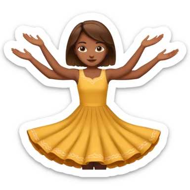 girl spinning  sticker